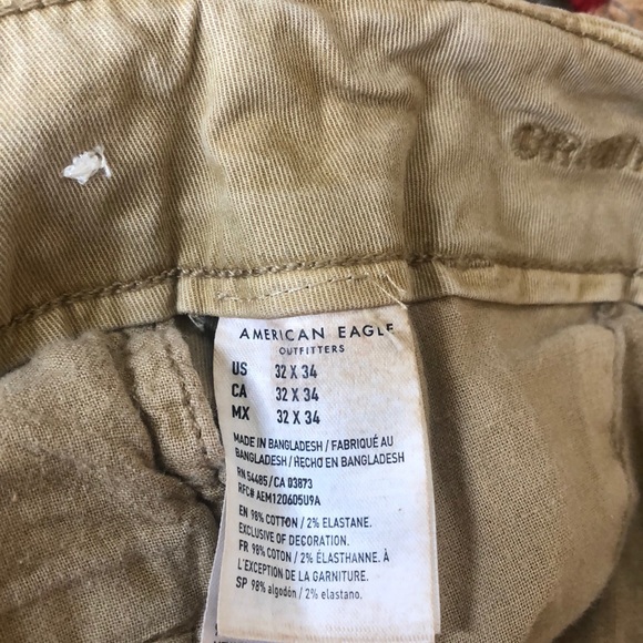 Men’s American Eagle Original Straight Khaki 32x34 - Picture 3 of 4